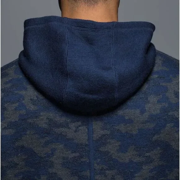 Lululemon Merino Wool Transit Hoodie in Heathered Deep Navy Size Size Large - Picture 5 of 11